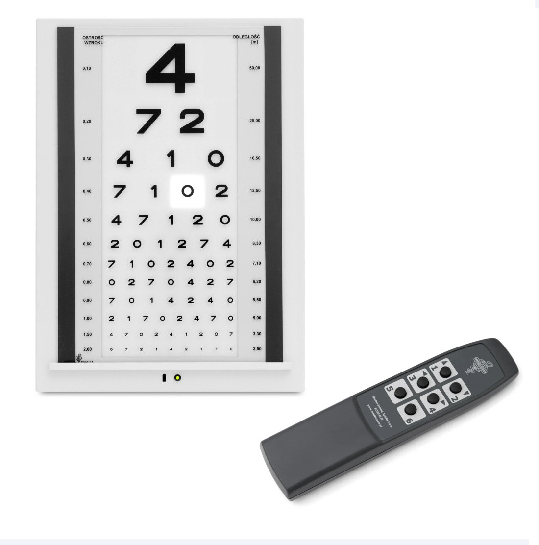 Tablica okulistyczna Snellena OKO do badania wzroku